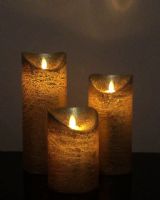  Sara LED Bloklys, 3 stk - Champagne