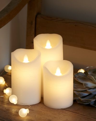 Sara LED Bloklys, 3 stk - Hvid Sara LED Bloklys, 3 stk - Hvid