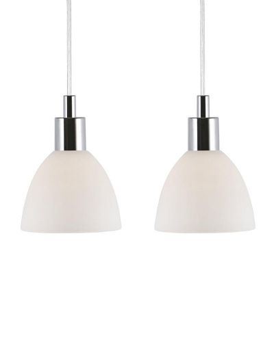 Nordlux Ray Pendel 2 stk - Opal/Krom Nordlux Ray Pendel 2 stk - Opal/Krom