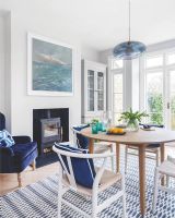 Ebb & Flow Horizon Pendel - Ø21 - Topaz Blue/Sølv