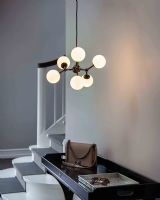 Halo Design Atom Pendel Ø45 Opal/Sort