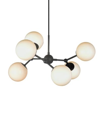 Halo Design Atom Pendel - Ø57 - Opal/Sort Halo Design Atom Pendel - Ø57 - Opal/Sort