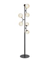 Halo Design Atom Gulvlampe Opal/Sort Halo Design Atom Gulvlampe Opal/Sort