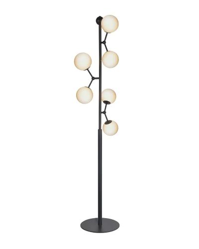 Halo Design Atom Gulvlampe Opal/Sort Halo Design Atom Gulvlampe Opal/Sort