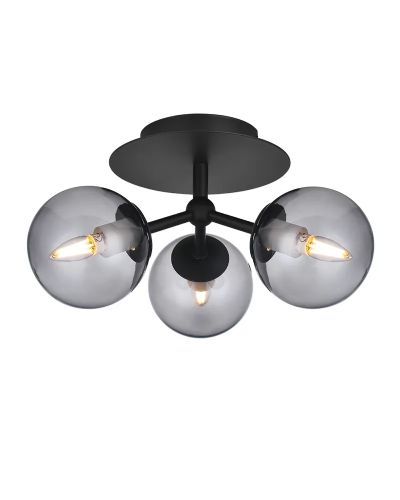 Halo Design Atom Trio Loftlampe Røg/Sort Halo Design Atom Trio Loftlampe Røg/Sort