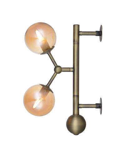 Halo Design Atom Væglampe Rav/Messing Halo Design Atom Væglampe Rav/Messing