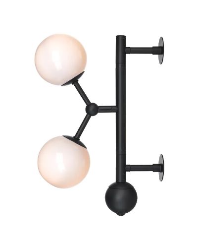 Halo Design Atom Væglampe Opal/Sort Halo Design Atom Væglampe Opal/Sort