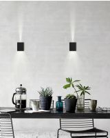Nordlux Canto Kubi 2 Up/Down Væglampe - Sort