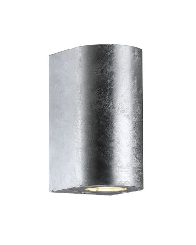 Nordlux Canto Maxi 2 Up/Down Væglampe - Galvaniseret Stål Nordlux Canto Maxi 2 Up/Down Væglampe - Galvaniseret Stål