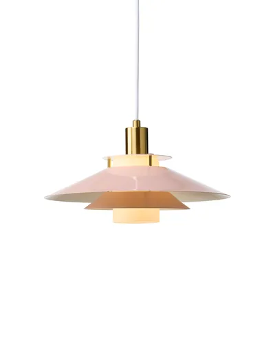 Rivoli Pendel Ø26 Rosa/messing fra Halo Design