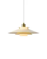 Rivoli Pendel Ø40 Creme og messing fra Halo Design Rivoli Pendel Ø40 Creme og messing fra Halo Design