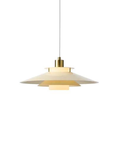 Rivoli Pendel Ø40 Creme og messing fra Halo Design