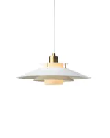 Rivoli Pendel Ø40 Blank hvid og messing fra Halo Design Rivoli Pendel Ø40 Blank hvid og messing fra Halo Design