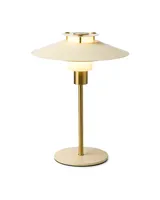 Rivoli Bordlampe Creme og messing fra Halo Design
