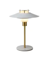 Rivoli Bordlampe Blank grå, messing fra Halo Design