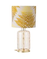 Ebb & Flow Fern Leaves Graphic - Okker m/ Pillar bordlampe