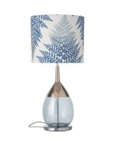 Ebb & Flow Fern Leaves Graphic - Indigo m/ Lute bordlampe