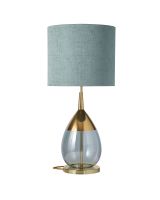 Ebb & Flow Lute Lampefod - Blå/Guld m/ SH101041 lampeskærm