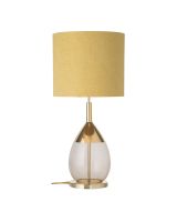 Ebb & Flow Lute Lampefod - Kastanie/Guld m/ SH101012 lampeskærm Ebb & Flow Lute Lampefod - Kastanie/Guld m/ SH101012 lampeskærm