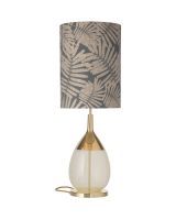 Ebb & Flow Lute Lampefod - Alabaster/Guld m/ SH101056 lampeskærm Ebb & Flow Lute Lampefod - Alabaster/Guld m/ SH101056 lampeskærm