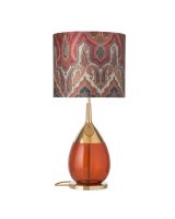 Ebb & Flow Lute Lampefod - Rust/Guld m/ SH101031 lampeskærm Ebb & Flow Lute Lampefod - Rust/Guld m/ SH101031 lampeskærm