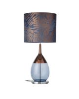 Ebb & Flow Lute Lampefod - Blå/Kobber m/ SH101028 lampeskærm Ebb & Flow Lute Lampefod - Blå/Kobber m/ SH101028 lampeskærm