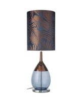 Ebb & Flow Lute Lampefod - Blå/Kobber m/ SH101060 lampeskærm Ebb & Flow Lute Lampefod - Blå/Kobber m/ SH101060 lampeskærm