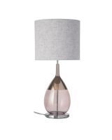 Ebb & Flow Lute Lampefod - Obsidian/Platinium m/ SH101008 lampeskærm