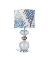 Ebb & Flow Futura Lampefod - Topaz blå m/ SH101017 lampeskærm