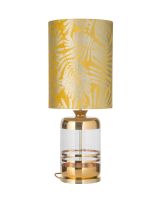 Ebb & Flow Pillar Lampefod - Klar/Guld m/ SH101061 lampeskærm Ebb & Flow Pillar Lampefod - Klar/Guld m/ SH101061 lampeskærm
