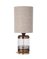 Ebb & Flow Pillar Lampefod - Klar/Kobber m/ SH101038 lampeskærm