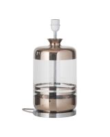 Ebb & Flow Pillar Lampefod - Klar/Platinium - Sølv base Ebb & Flow Pillar Lampefod - Klar/Platinium - Sølv base