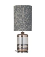 Ebb & Flow Pillar Lampefod - Grå/Platinium m/ SH101052 lampeskærm Ebb & Flow Pillar Lampefod - Grå/Platinium m/ SH101052 lampeskærm