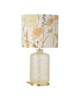 Ebb & Flow Pillar Lampefod - Alabaster Dimples m/ SH101013 lampeskærm