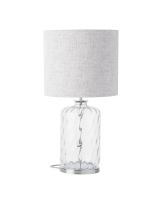 Ebb & Flow Pillar Lampefod - Klar Dimples m/ SH101008 lampeskærm Ebb & Flow Pillar Lampefod - Klar Dimples m/ SH101008 lampeskærm
