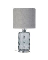 Ebb & Flow Pillar Lampefod - Grå Dimples m/ SH101010 lampeskærm