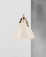 Nordlux Strap 16 - Opal m/ brun rem Nordlux Strap 16 - Opal m/ brun rem