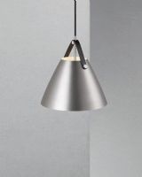 Nordlux Strap 27 - Børstet stål m/ sort rem