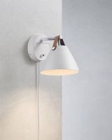 Nordlux Strap 15 - Hvid m/ brun rem Nordlux Strap 15 - Hvid m/ brun rem