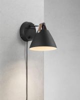 Nordlux Strap 15 - Sort m/ brun rem Nordlux Strap 15 - Sort m/ brun rem
