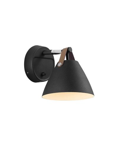 Nordlux Strap 15 - Sort m/ brun rem Nordlux Strap 15 - Sort m/ brun rem