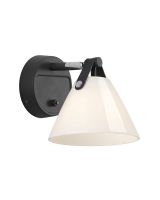 Nordlux Strap 15 - Opal/Sort m/ sort rem Nordlux Strap 15 - Opal/Sort m/ sort rem