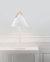 Nordlux Strap Bordlampe - Hvid m/ brun rem