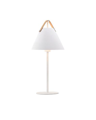 Nordlux Strap Bordlampe - Hvid m/ brun rem Nordlux Strap Bordlampe - Hvid m/ brun rem