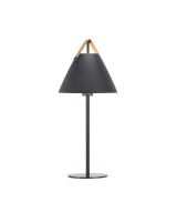 Nordlux Strap Bordlampe - Sort m/ brun rem Nordlux Strap Bordlampe - Sort m/ brun rem