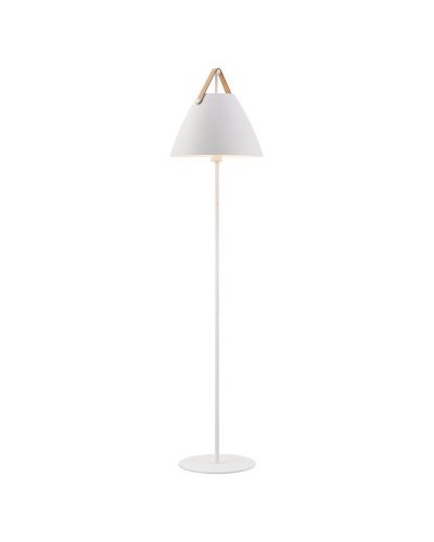 Nordlux Strap Gulvlampe - Hvid m/ brun rem Nordlux Strap Gulvlampe - Hvid m/ brun rem