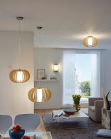 Eglo Stellato 1 Væglampe - Opal/ahorn